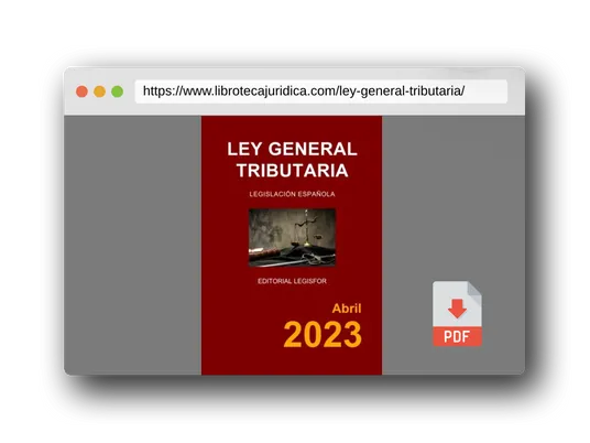 Libro Ley General Tributaria → Descargar E Imprimir Pdf Resumen Especificaciones Ficha 7303